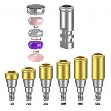 Flat Titanium Abutment 1-6 mm Neodent GM Compatible Set