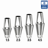 Straight Shoulder Titanium Abutment 1.5-4.5 mm Dentium / Implantium Compatible