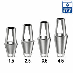 Straight Shoulder Titanium Abutment 1.5-4.5 mm Dentium / Implantium Compatible