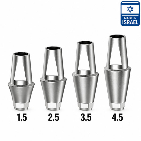 Straight Shoulder Titanium Abutment 1.5-4.5 mm Dentium / Implantium Compatible