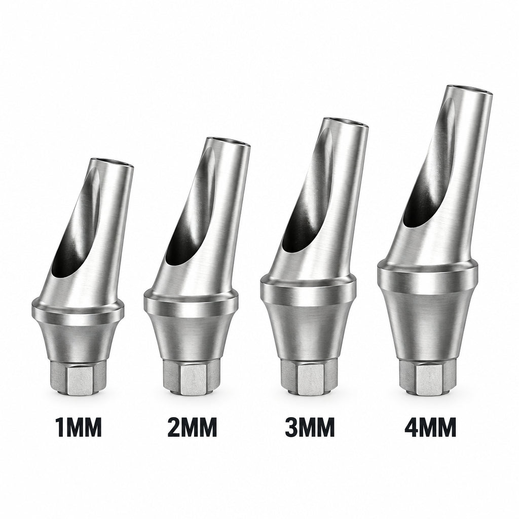 Angulated 15° Shoulder Titanium Abutment Osstem Regular Compatible