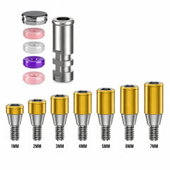 Flat Titanium Abutment 1-7 mm for Nobel Active RP Set