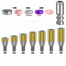 Flat Titanium Abutment Set Fits Osstem Regular